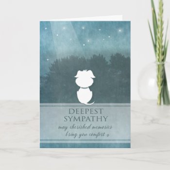 Dog Sympathy Cherished Memories - See Description Card by juliea2010 at Zazzle