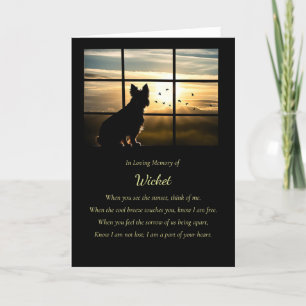 Dog Sympathy Custom Name Spiritual Poem Card