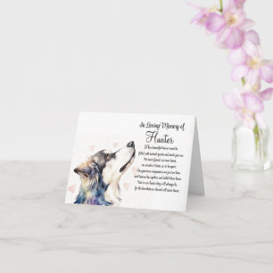 Dog Sympathy Custom Personalized Name Cattle Dog Card