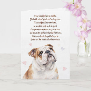 Dog Sympathy English Bull Dog Spiritual  Card