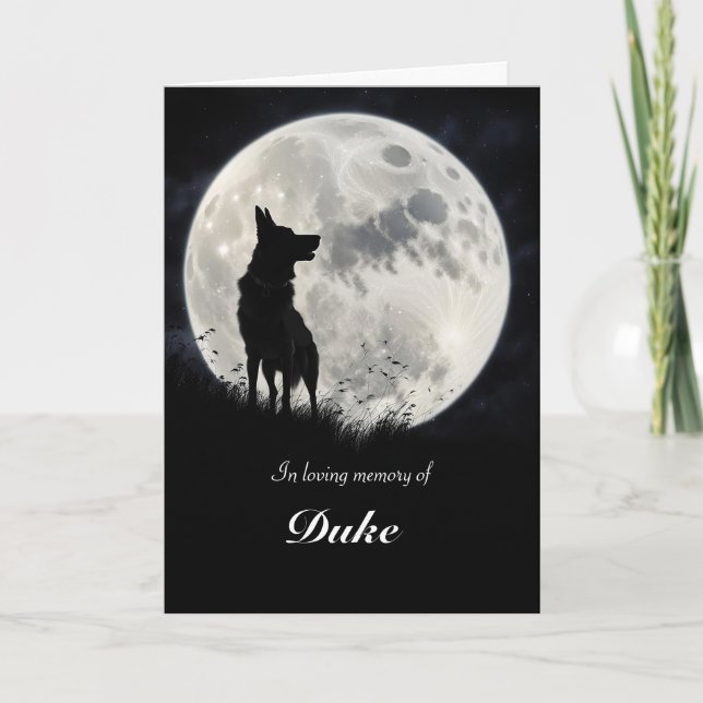 Dog Sympathy German Shepard Type Dog Breed  Card (Front)