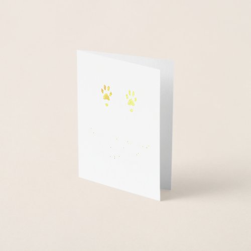 dog sympathy gold foil card by dalDesignNZ