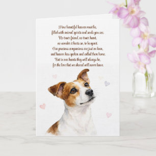 Dog Sympathy Jack Russel Terrier Spiritual  Poem Card
