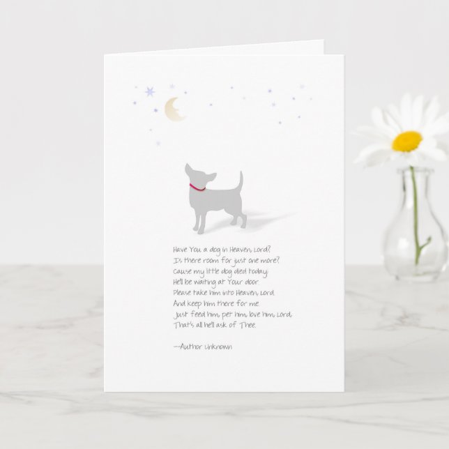Old English Co. Sorry For Your Loss Pet Owner Card - Dog