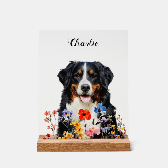 Dog Sympathy Memorial Bereavement Gift Acrylic Sign (Front)
