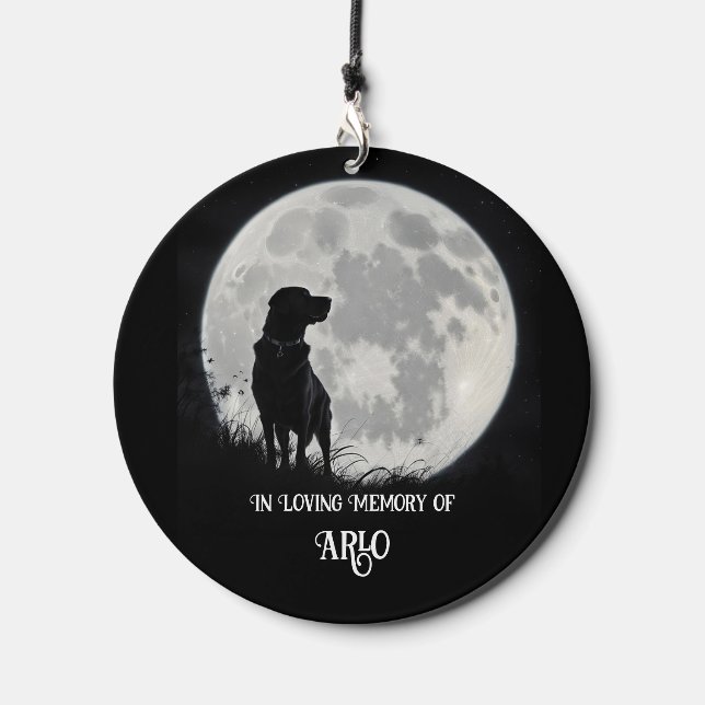 Dog Sympathy Memorial Loving Memory Labrador Wind Chime (Front)