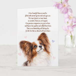 Dog Sympathy Papillon Dog Butterfly Dog Card