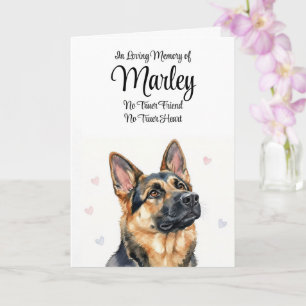 Dog Sympathy Personalized Name German Shepard Card