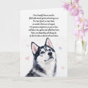 Dog Sympathy Siberian Husky Spiritual Poem Card