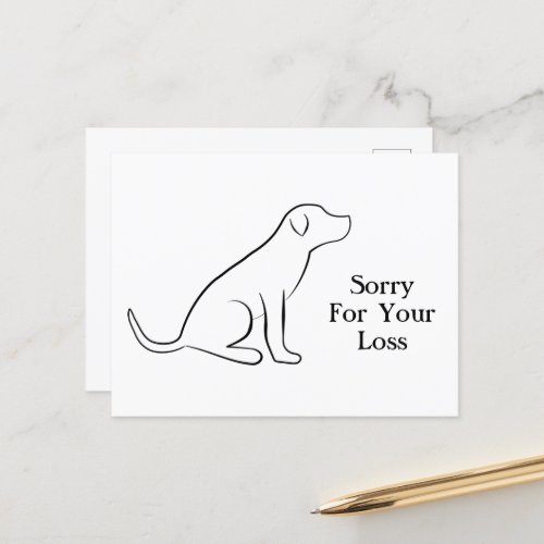 Dog Sympathy Sorry for your loss Postcard