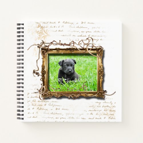Dog sympathy tribute  Photo picture frame Notebook