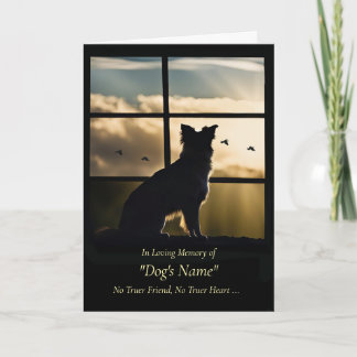 Dog Sympathy with Dog Sunset Birds in Window Card