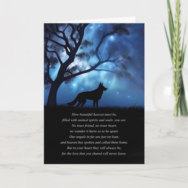 Dog Sympathy with Spiritual Poem of Heaven Card (Front)