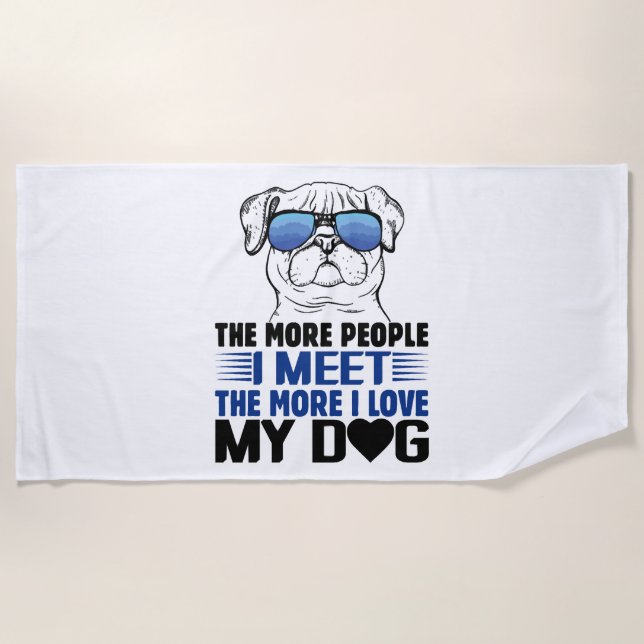 Dog T Shirt  Dog T Shirts  Custom Dog Shirts  Beach Towel (Front)