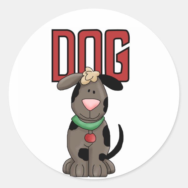 Dog T-shirts and Gifts Classic Round Sticker (Front)
