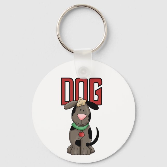 Dog T-shirts and Gifts Keychain (Front)