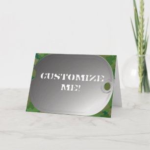 Dog Tag camo style Card