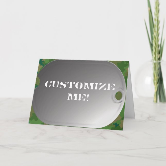 Dog Tag camo style Card (Front)