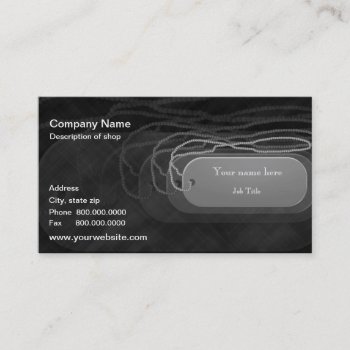 Dog Tag Template Business Card by template_frames at Zazzle