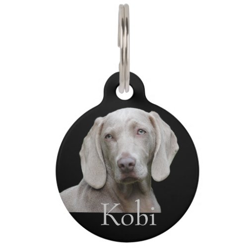 Dog Tag wDogs Face and Contact Information Black