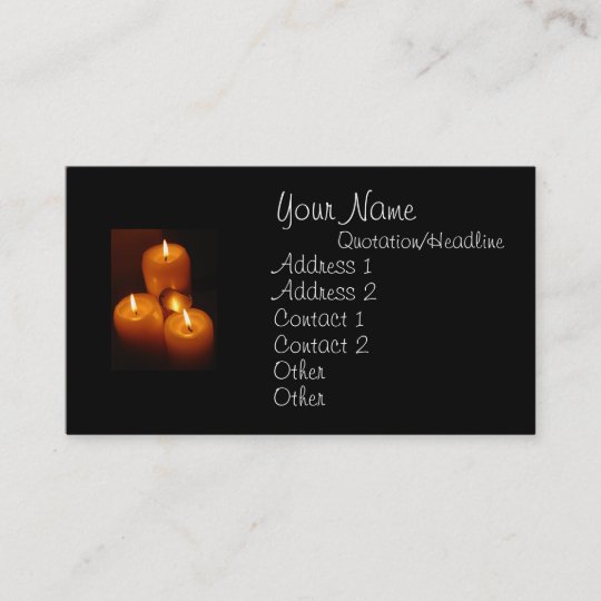 Dog Tags And Candles Military Business Cards Zazzle Com