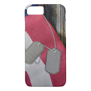 dog tags on flag iPhone 8/7 case