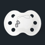 Dog Tags Pacifier<br><div class="desc">Let this adorable design leave a paw print on your heart. Customize gifts for your dog lovers with this design on T-shirts, Caps, Pajamas, Bags, Shirts, and Dog Bedding.</div>