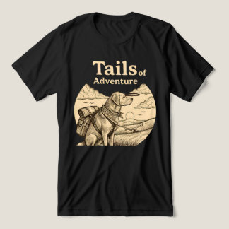 Dog Tails of Adventure Funny Dog Lover Hiking Tri-Blend Shirt
