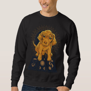 Dog Tarot Card Reading Cartomancy Retro Tarot Card Sweatshirt