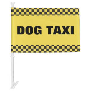 Dog Taxi Car Flag