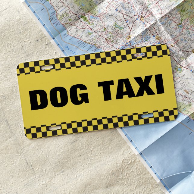 Dog Taxi License Plate (In Situ)