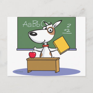 Dog Teacher Postcard
