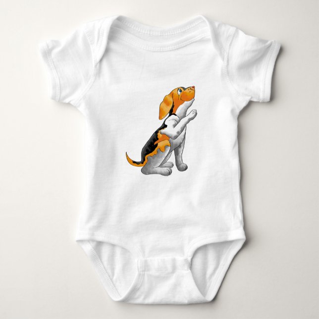 dog telescope baby bodysuit (Front)