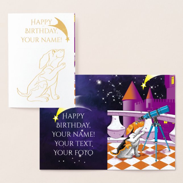 dog telescope foil card (Display)