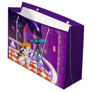 dog telescope large gift bag