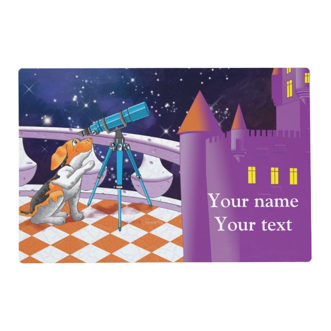 dog telescope placemat (Front)