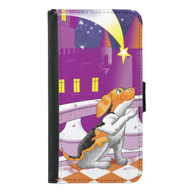 dog telescope samsung galaxy wallet case (Front)