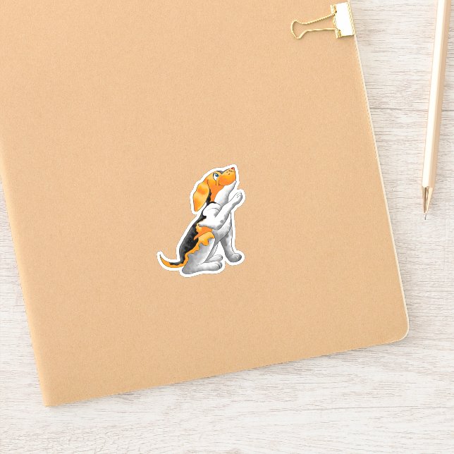 dog telescope sticker (Notebook)