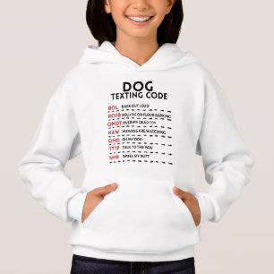 Dog Texting Secret Code Hoodie