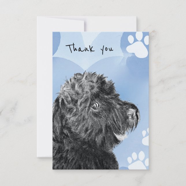 Dog Thank You Card Custom Birthday Party Occasion  (Front)
