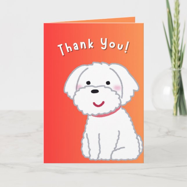 Dog Thank You Card, Cute Appreciation Card (Front)
