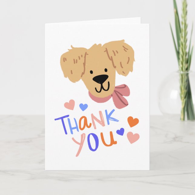 Dog Thank You Card, Pet Sitter Appreciation Card (Front)