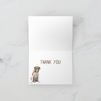 Dog Thank You Cards - Boxer Dog | Zazzle