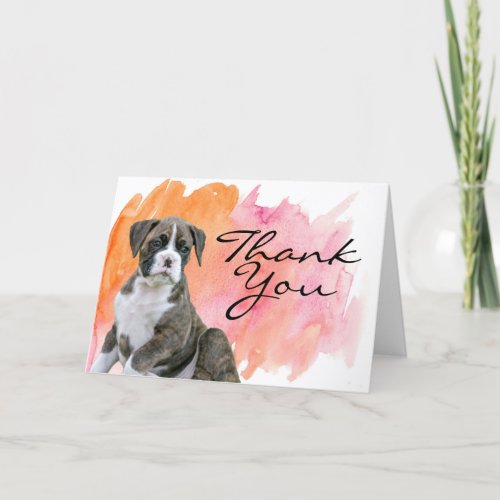 Dog Thank You Cards _ Brindle Boxer Dog