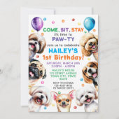 Dog Theme Birthday Party Invitation (Front)
