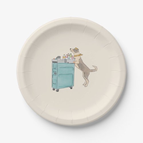 dog theme birthday party  paper plates