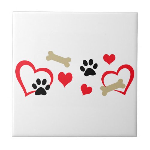 Dog Theme Ceramic Tile