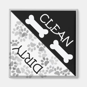 Dog Theme "Clean and Dirty" Reminder Magnet