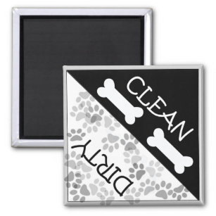 Dog Theme "Clean and Dirty" Reminder Magnet