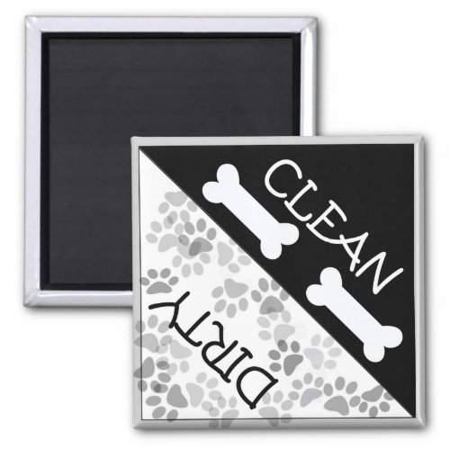 Dog Theme Clean and Dirty Reminder Magnet